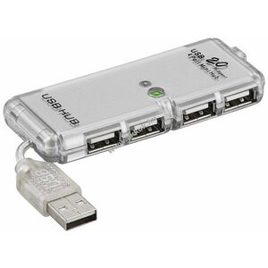 4 portos USB 2.0 elosztó HUB, fehér kép