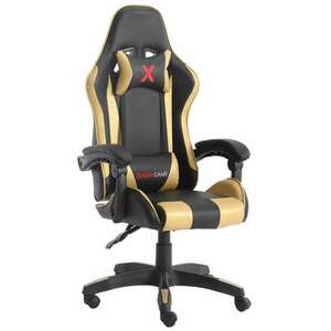SmileGAME Xtreme Gamer szék nyak- és deréktámasszal - fekete-arany kép
