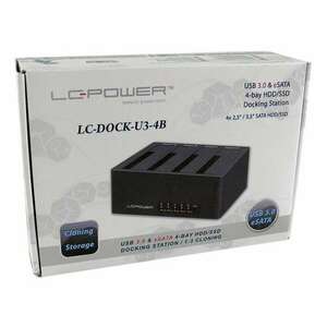 LC-Power LC-DOCK-U3-4B dokkoló állomás tárolóegységhez USB 3.2 Ge... kép