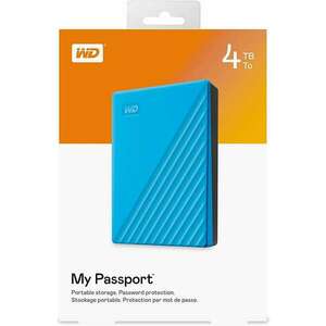 Western Digital 4TB My Passport USB 3.0 Külső HDD - Kék kép