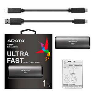 ADATA 1TB SE760 USB 3.1 Külső SSD - Titánium kép