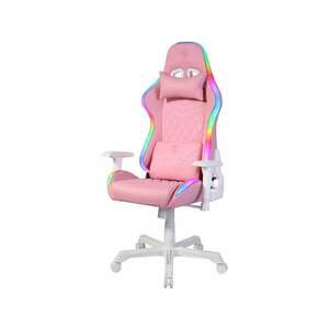 Deltaco GAM-080-P Műbőr RGB Gamer szék - Rózsaszín kép