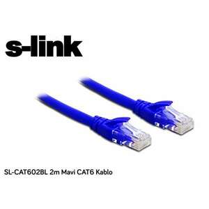 S-link Kábel - SL-CAT602BL (UTP patch kábel, CAT6, kék, 2m) kép