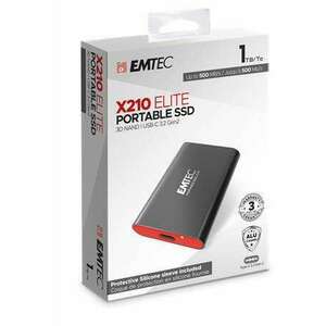 SSD (külső memória), 1TB, USB 3.2, 500/500 MB/s, EMTEC "X210" kép