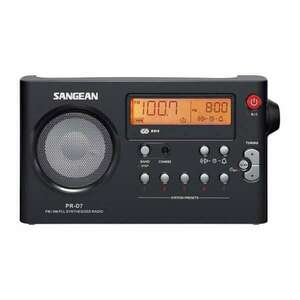 Sangean PR-D7PACKAGE B hordozható szintézeres AM/FM fekete táskarádió kép