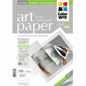 COLORWAY Fotópapír, pólóra vasalható, fehér, A4, 5 lap (PTW120005A4) kép