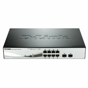 D-Link DGS-1210-08P 8x1000 Mbps + 2 SFP Port Menedzselhető Switch kép