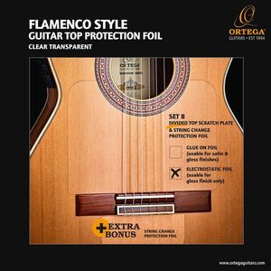 Ortega OERP-FLAM2 Flamenco Electrostatic Divided Top Pickguard kép