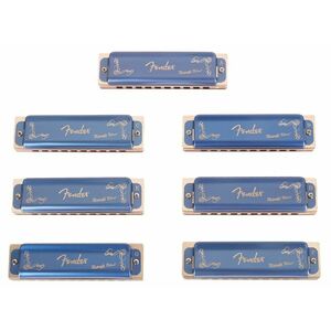 Fender Midnight Blues Harmonica Pack of 7, with Case kép