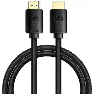 Kábel Baseus High Definition Series HDMI 2.1 cable, 8K 60Hz, 3D, HDR, 48Gbps, 1m (black) (6953156204157) kép