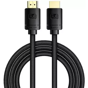 Kábel Baseus High Definition Series HDMI 2.1 cable, 8K 60Hz, 3D, HDR, 48Gbps, 2m (black) kép