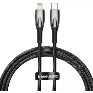 Kábel USB-C cable for Lightning Baseus Glimmer Series, 20W, 1m (Black) kép