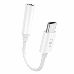 Dudao L16CPro adaptér USB-C / 3.5mm mini jack, fehér (L16CPro white) kép