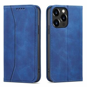 MG Magnet bőr könyvtok iPhone 13 Pro, kék kép