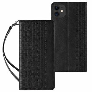MG Magnet Strap bőr könyvtok iPhone 13, fekete kép