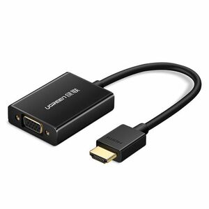 Ugreen MM102 adapter HDMI / VGA, fekete (MM102) kép