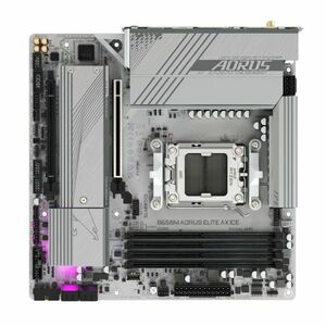 Gigabyte AORUS B650M ELITE AX ICE alaplap, AMD B650, AM5, 4xDDR5, mATX kép