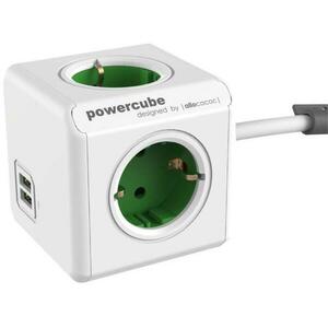 PowerCube Extended 4 Plug + 2 USB 1, 5 m (1402GN) kép
