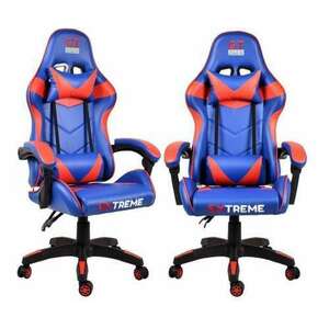 Extreme GT Gamer szék nyak-és derékpárnával - kék-piros - Értékcsö... kép
