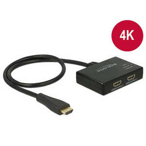 Delock HDMI UHD-es elosztó 1 x HDMI-bemenet > 2 x HDMI-kimenet 4K kép