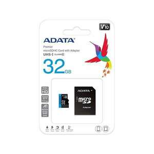 Adata AUSDH32GUICL10A1-RA1 memóriakártya MicroSDHC 32GB + Adapter... kép