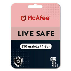 McAfee LiveSafe (10 eszköz / 1év) (Elektronikus licenc) kép