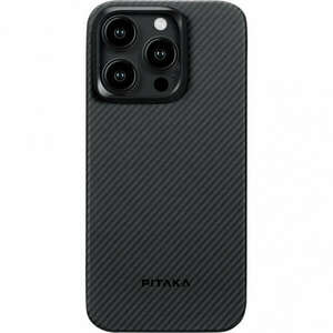 Pitaka MagEZ Case 4 Black / Grey Twill 600D iPhone 15 Pro Max kés... kép