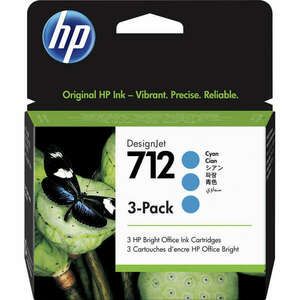 HP 3ED77A Patron 3Pack Cyan 29ml No.712 (Eredeti) kép