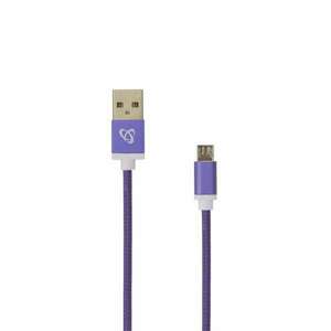 Sbox kábel, cable usb a male -> micro usb male 1.5 m purple USB-10315U kép