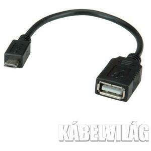 USB Adapter - USB ANYA / MicroUSB - FEKETE kép
