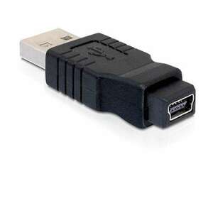Delock Adapter nemváltó mini USB-B 5-tűs anya USB-A apa kép