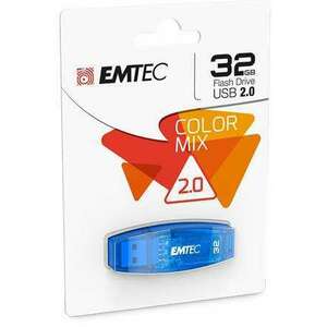 EMTEC Pendrive, 32GB, USB 2.0, EMTEC "C410 Color", kék kép