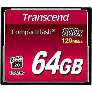 Transcend TS64GCF800 64GB Compact Flash 800x memóriakártya kép