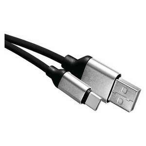 Töltő- és adatkábel USB-A 2.0 / USB-C 2.0, 1 m, fekete kép