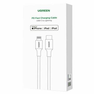 UGREEN 3A US171 Lightning USB-C kábel, 1.5m (fehér) kép