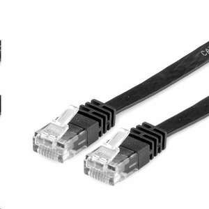 Roline VALUE UTP patch kábel CAT6 lapos 1m fekete (21.99.0961-40) kép