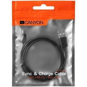 Canyon - Micro USB Kábel - Fekete kép