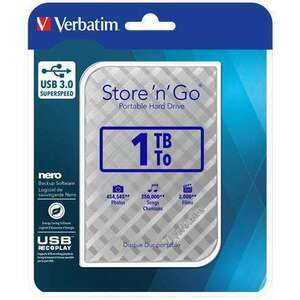 2, 5" HDD (merevlemez), 1TB, USB 3.0, VERBATIM "Store n Go", ezüst kép