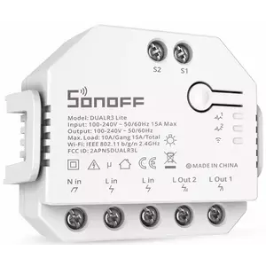 Kapcsoló Smart switch WiFi Sonoff Dual R3 Lite kép