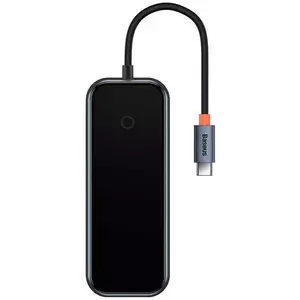 USB Hub Baseus AcmeJoy Series Hub 7in1 USB-C to 2xUSB 3.0 + HDMI + USB 2.0 + USB-C PD + SD/TF (dark grey) kép