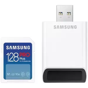 Memóriakártya Samsung SDXC 128GB PRO PLUS + USB adapter (MB-SD128SB/WW) kép