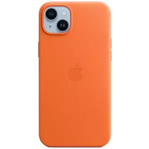 Tok iPhone 14 Plus Leather Case with MagSafe - Orange (MPPF3ZM/A) kép