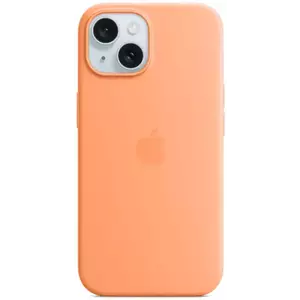 Tok Apple iPhone 15 Silicone Case with MS - Orange Sorbet kép