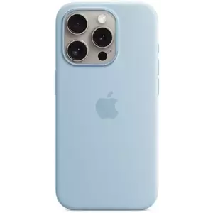 Tok Apple iPhone 15 Pro Silicone Case with MS - Light Blue kép