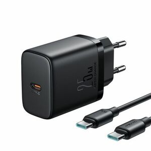 Joyroom JR-TCF11 hálózati töltő adapter USB-C 25W + kábel USB-C 1m, fekete kép