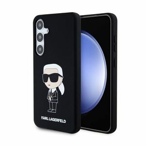 Karl Lagerfeld Liquid Silicone Ikonik NFT hátlapi tok pre Samsung Galaxy S24, fekete kép