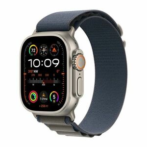 Apple Watch Ultra 2 GPS + Cellular, 49mm Titanium Case Kék Alpine Loop-pal - Közepes kép