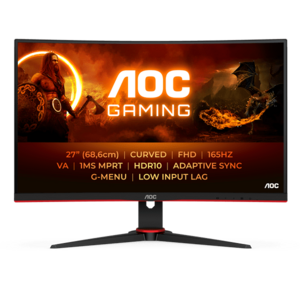 AOC 27 FullHD 165Hz Gaming monitor (C27G2E/BK) Fekete/piros kép