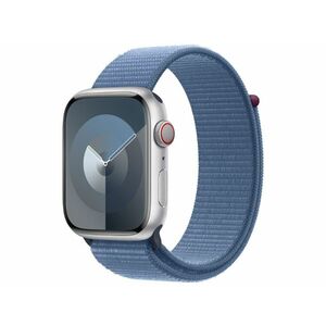 Apple Watch Series 9 GPS, 45mm (MR9F3QH/A) ezüst alumíniumtok, télkék sportpánt kép