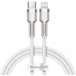 Kábel Baseus USB-C cable for Lightning Cafule, PD, 20W, 1m (white) (6953156202078) kép